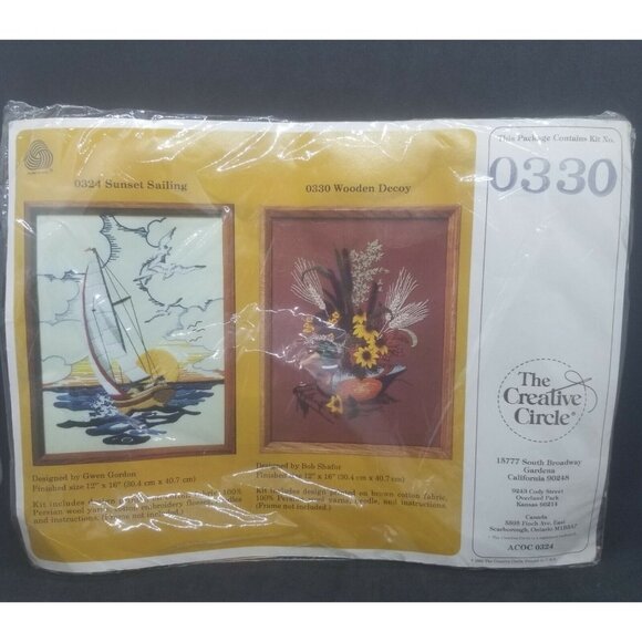 The Creative Circle Crewel Kit Wooden Decoy Mallard Duck by Bob Shafor 0330 - Picture 1 of 5